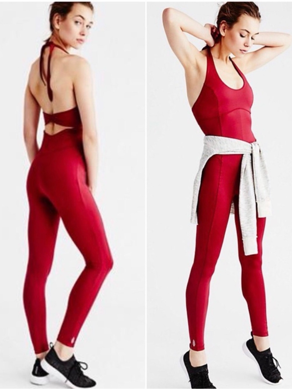 Free People Movement Karen Catsuit Size Medium BURGUNDY